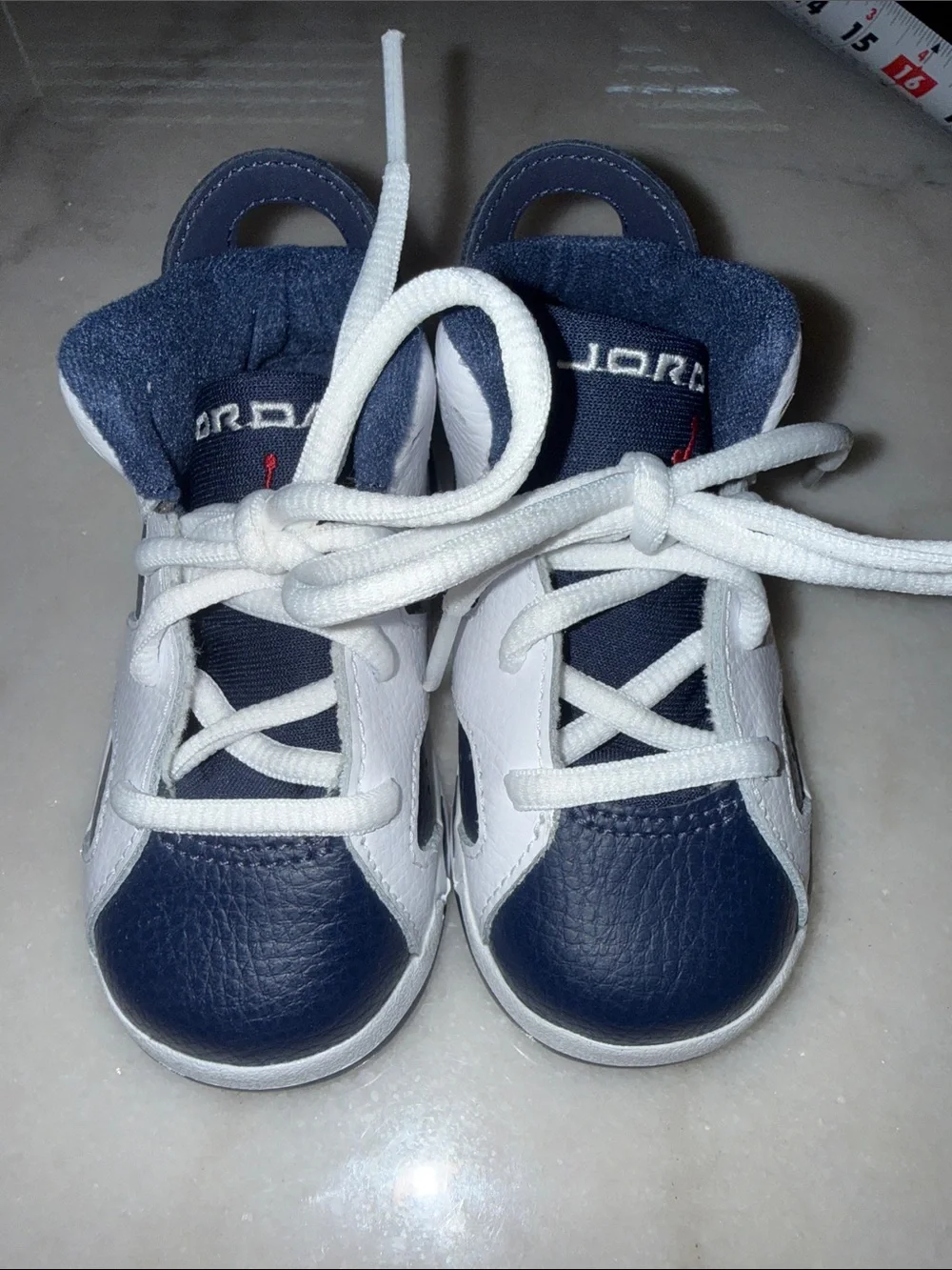 Jordan Toddler Navy and White Mini Sneakers